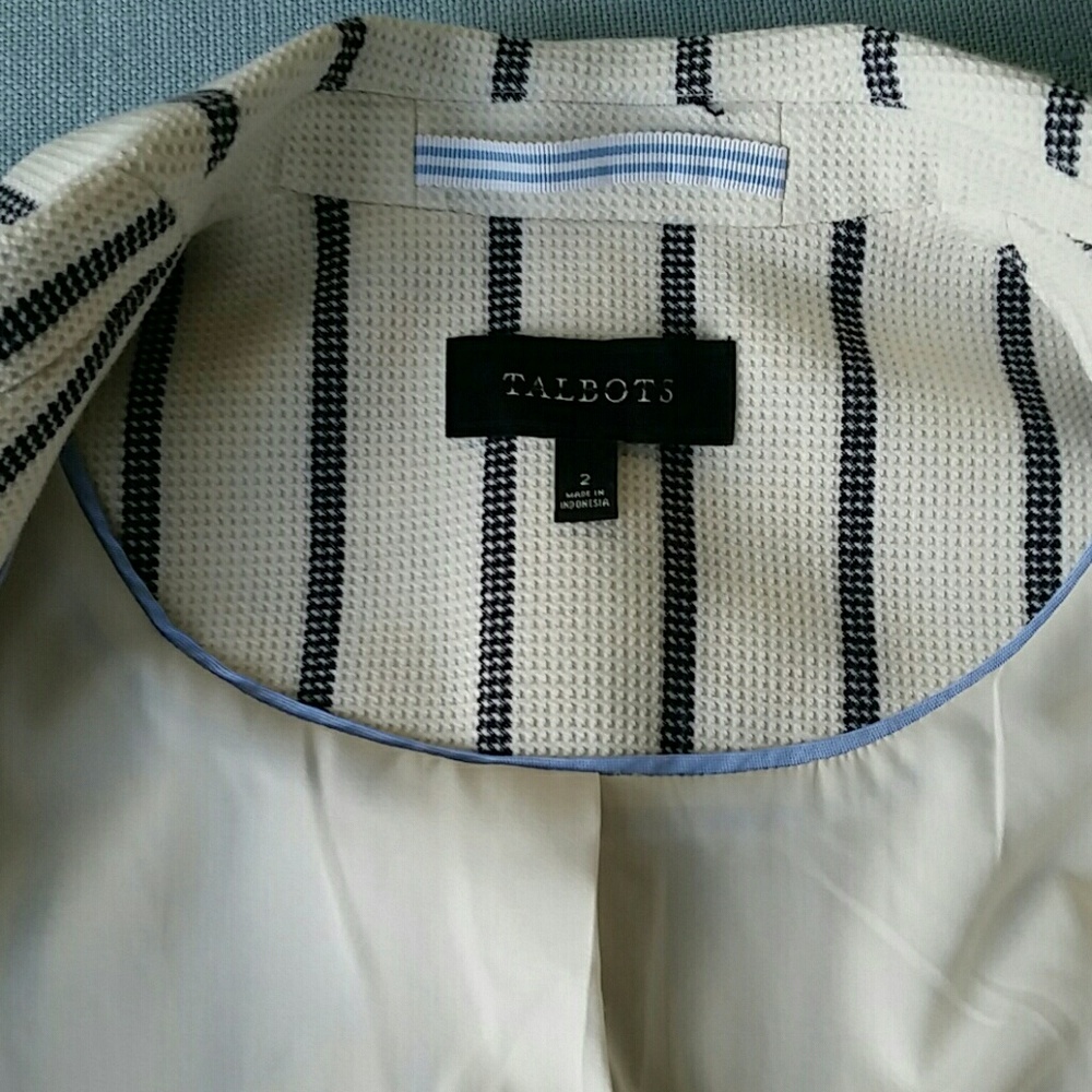 NWOT Talbots striped blazer - Picture 5 of 8